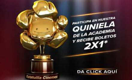 Cinemex te invita a participar en la quiniela “Estatuillas Cinemex”