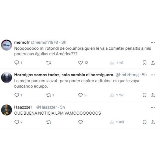 La afición de Cruz Azul festejó que Rotondi no jugará ante el América por una lesión. Foto: Especial