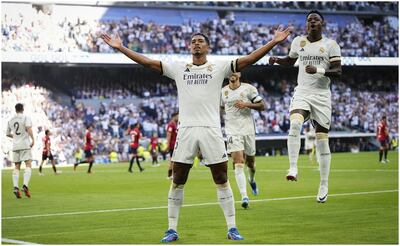 Jude Bellingham y Vinícius Junior ante Osasuna / FOTO: @EFE