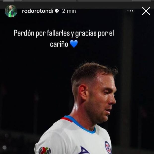 Este es el mensaje que Rotondi dedicó a los aficionados del Cruz Azul. Foto: Especial
