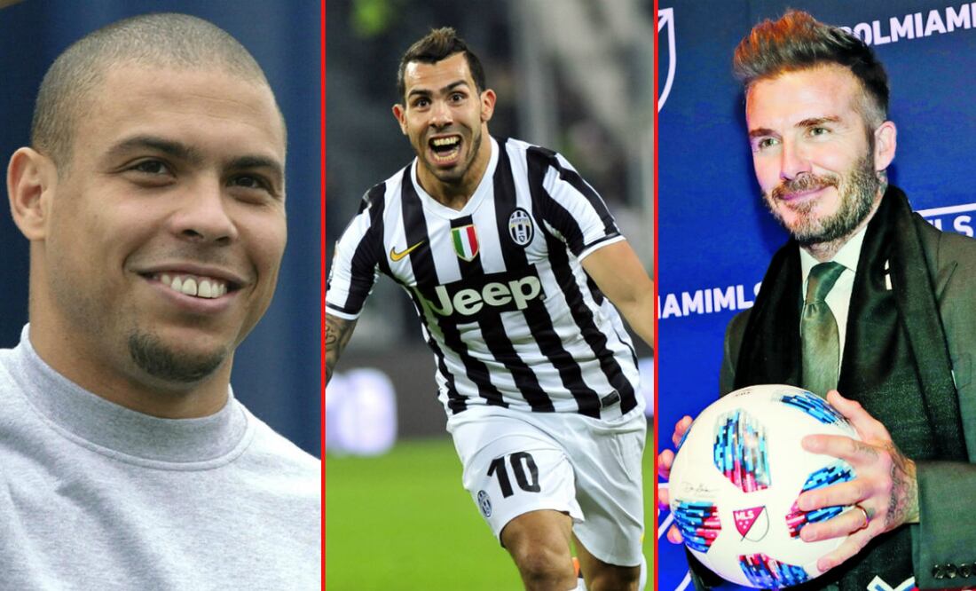 Fotos: Ronaldo (Alejandra Brun/AFP), Carlos Tevez (AP Photo/Massimo Pinca), David Beckham (AP Photo/Lynne Sladky)