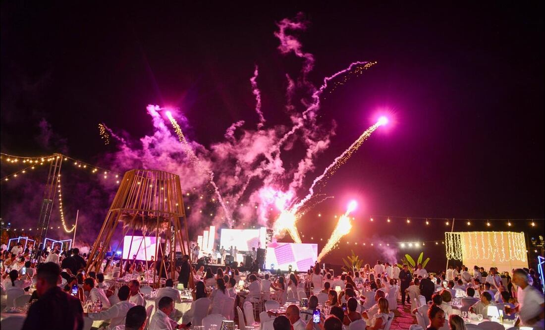 El Abierto Mexicano de Tenis 2025 ofreció impresionante bienvenida con la Fiesta de Blanco / FOTO: Cortesía Mextenis