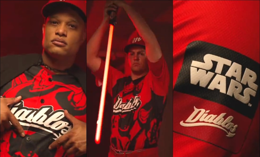 Así luce la nueva camisola de los Diablos Rojos del México por el Día de Star Wars. FOTOS: @DiablosRojosMX