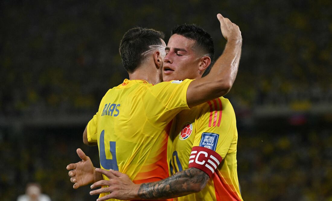 James Rodríguez en festejo de gol, tras sellar la clasificación de Colombia al Mundial de 2026 - Foto: AFP