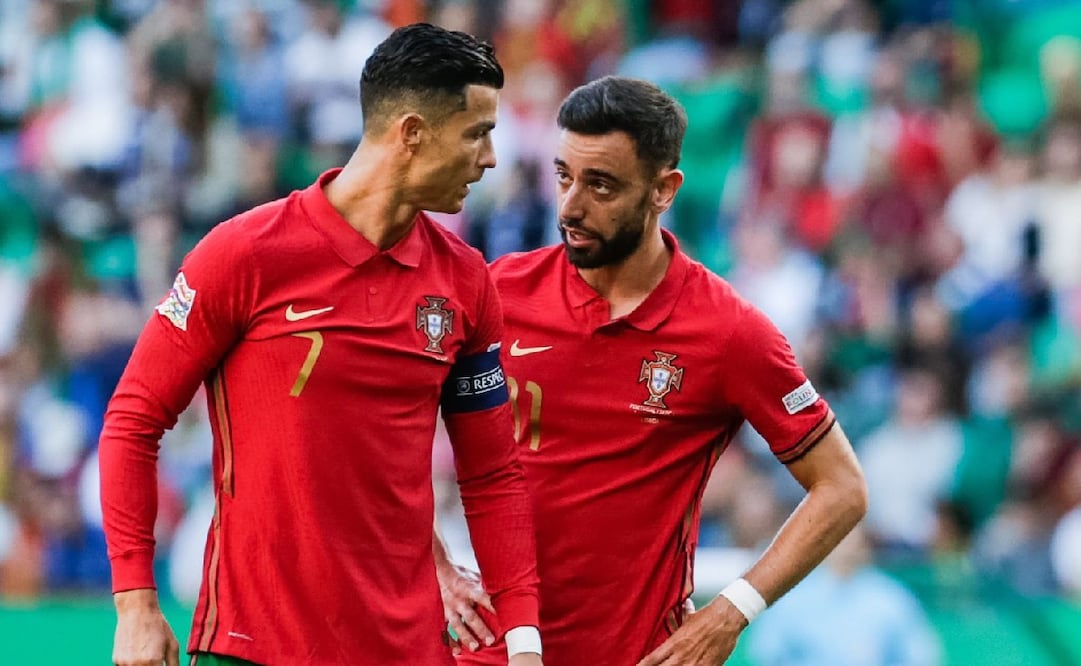Cristiano Ronaldo y Bruno Fernandes Foto: Especial