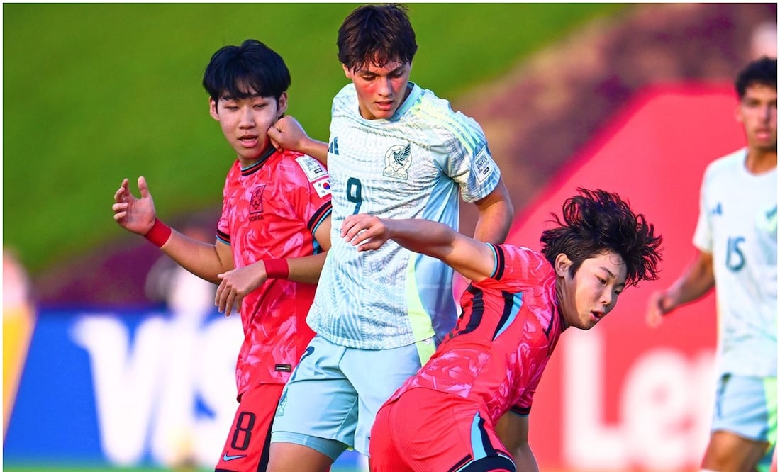 México Sub-17 en el partido ante Corea del Sur Foto: Especial
