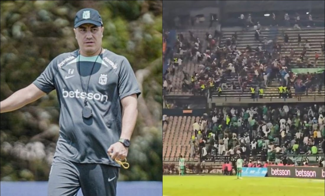 Disturbios empañaron en juego entre Junior y Atlético Nacional, del mexicano Efraín Juárez. FOTOS: @nacionaloficial / Captura
