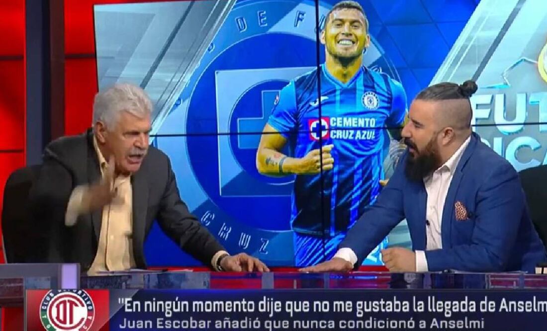 Tucas Ferretti una vez más explotó contra Álvaro Morales en Futbol Picante. Foto: Especial