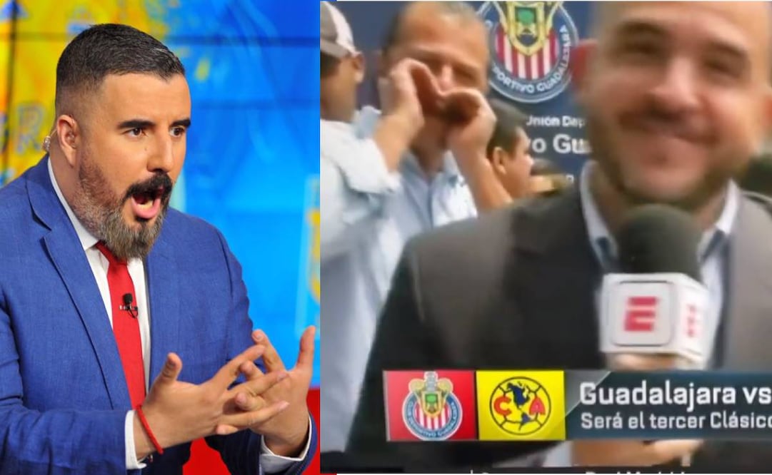 Un aficionado de las Chivas le mentó la madre en vivo a Álvaro Morales. Foto: Especial