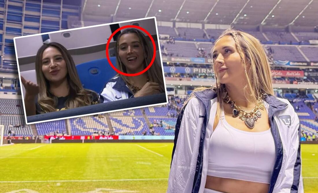 Usuarios de las redes sociales descubrieron la identidad de una de las aficionadas que se hicieron virales en el Estadio Cuauhtémoc. FOTO: @yazminchaparro