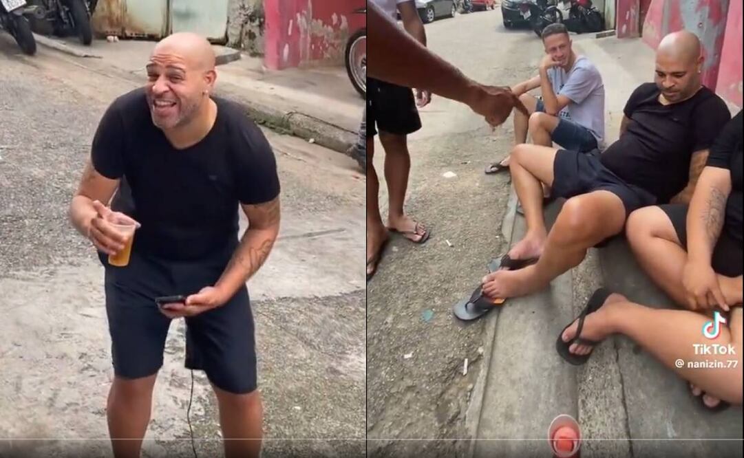 Adriano, a sus 42 años, decidió olvidarse de los lujos que le dio el futbol y ahora vive en una favela en Brasil. Foto: Especial