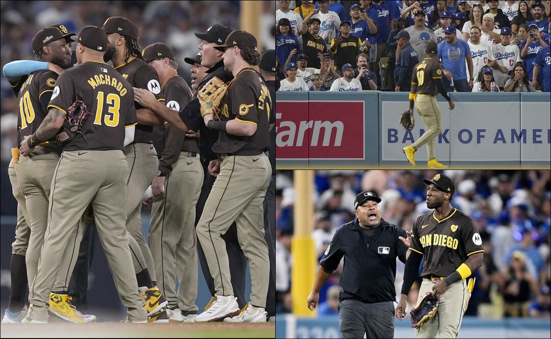 Jurickson Profar vivió momentos de tensión con aficionados de los Dodgers. FOTOS: AP / AFP