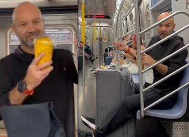 Luis García es reventado por sus compañeros al comerse unos mangos con chile en Nueva York