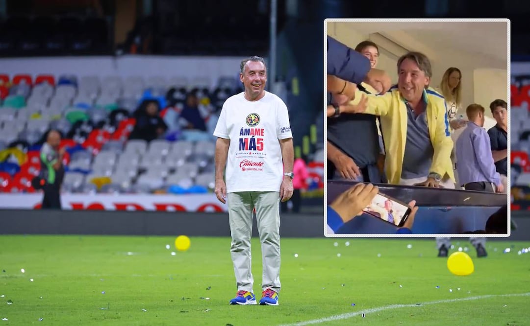 Emilio Azcárraga efusivo luego del triunfo de América Foto: Especial