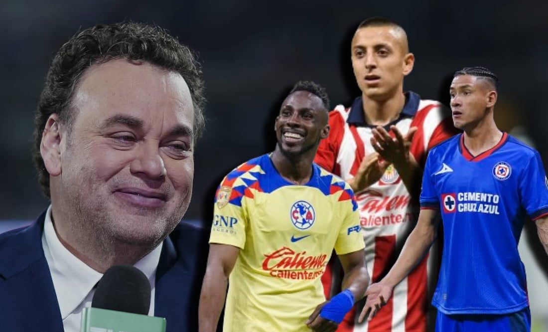 David Faitelson en TUDN, Julián Quiñones, Roberto Alvarado y Uriel Antuna con sus equipos / FOTOS: Imago7