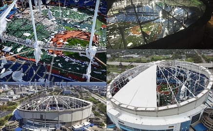 Huracán Milton arranca techo del estadio de beisbol Tropicana Field, casa de los Rays de Tampa Bay