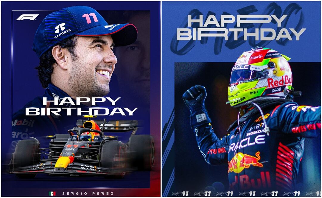 Checo Pérez fue felicitado por su cumpleaños - Foto: Fórmula 1 / Red Bull Racing