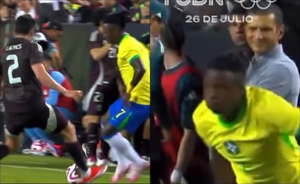 Jaime Lozano lanzó una épica sonrisa ante el túnel del brasileño Vinícius Jr. sobre Israel Reyes