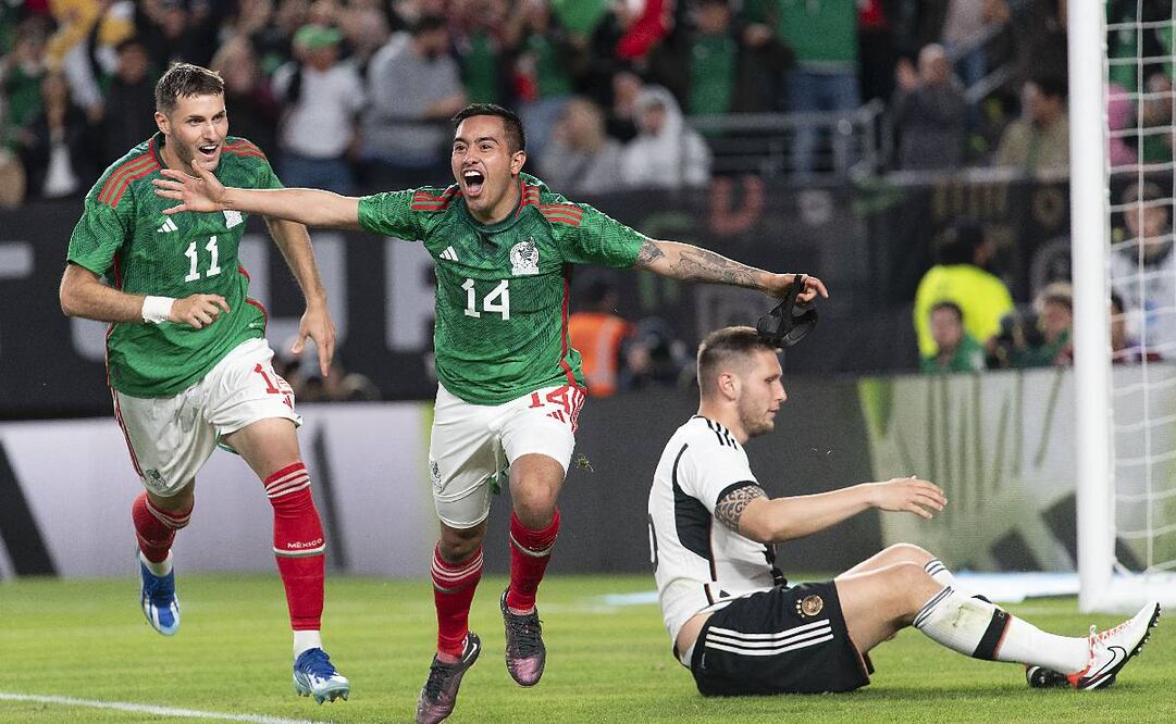El Chiquito Sánchez dejó tendido en el césped a a Niklas Sule tras su gol. Foto: Imago7