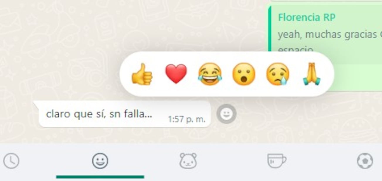 WhatsApp ya permite utilizar cualquier emoji para reaccionar a los mensajes