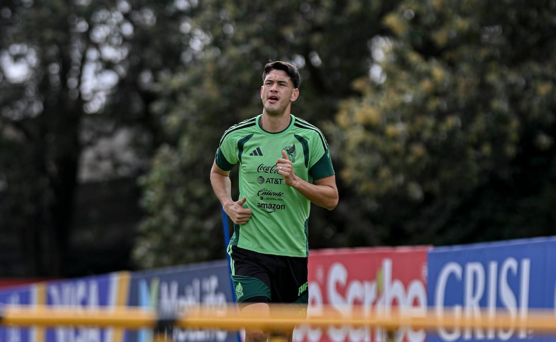 César Montes entrenó por separada en las instalaciones del CAR / Foto: Imago7