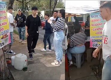 Brian Rodríguez y Kevin Álvarez rompen la dieta y sorprenden a fans en puesto de tacos de birria
