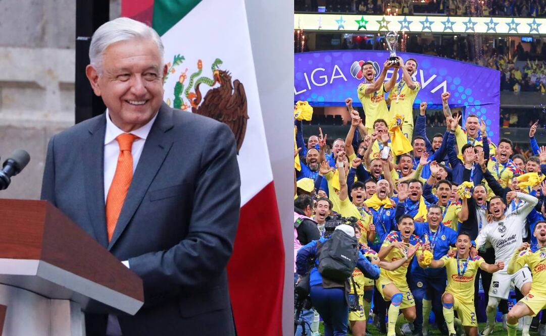 AMLO felicitó al América por obtener su título 14 ante los Tigres. Foto: Imago7