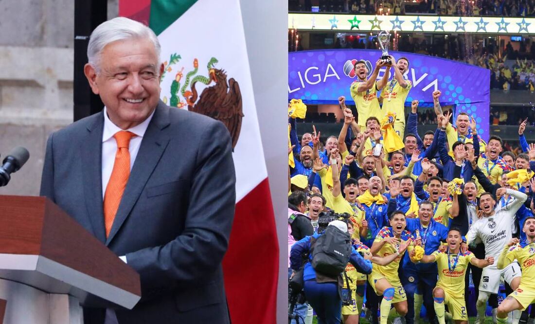 AMLO felicitó al América por obtener su título 14 ante los Tigres. Foto: Imago7