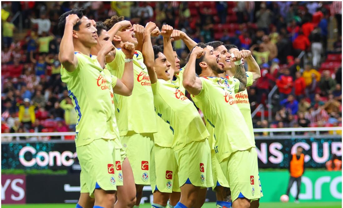 Festejo de América que enfureció a la afición rojiblanca - Foto: Imago7