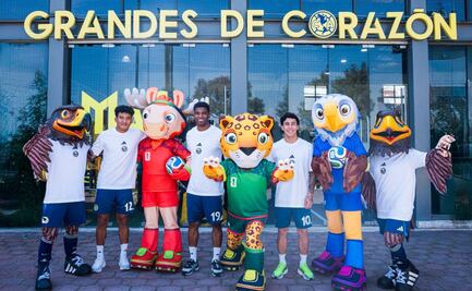 Maple, Zayu y Clutch, mascotas del Mundial 2026, visitaron las instalaciones del América
