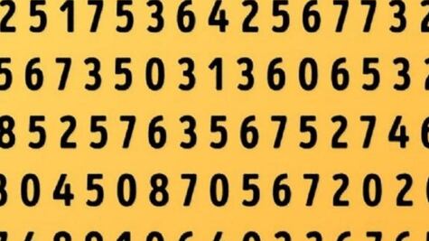 Solo una mente con un alto coeficiente puede encontrar el número intruso en solo 4 segundos
