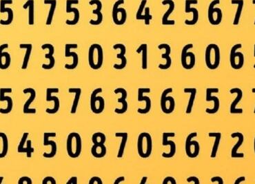 Solo una mente con un alto coeficiente puede encontrar el número intruso en solo 4 segundos