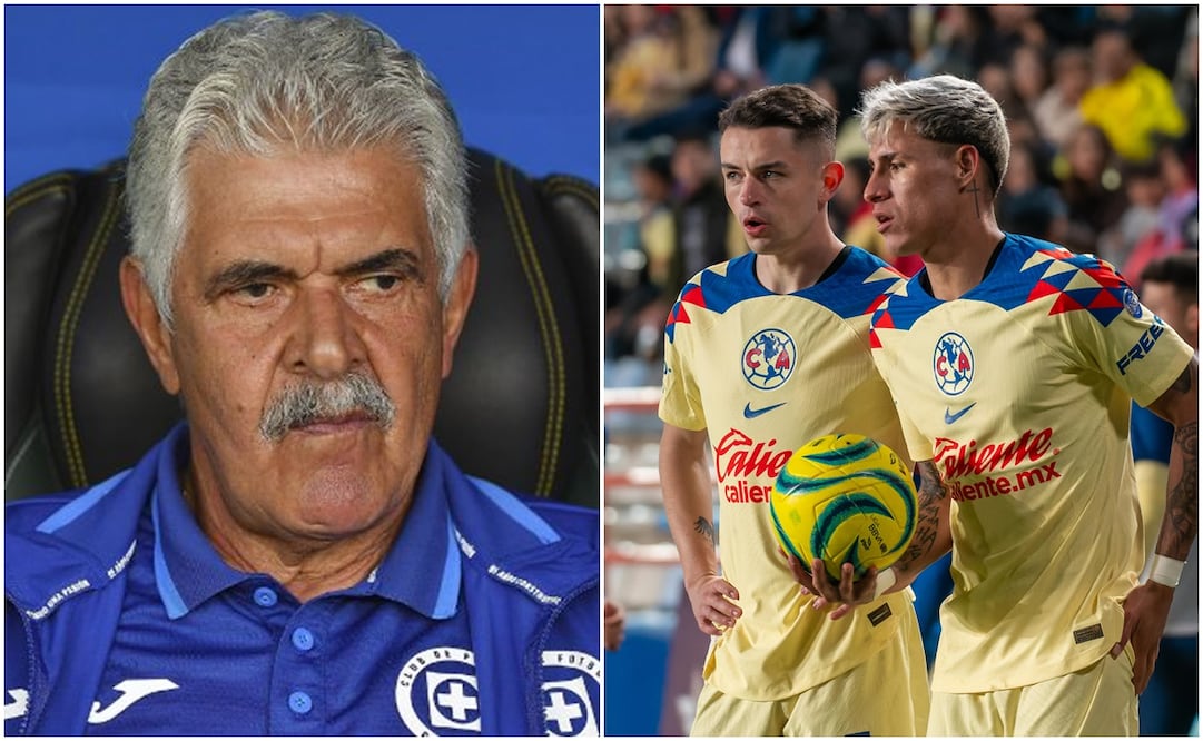 Ricardo Ferretti con Cruz Azul y jugadores de América ante Pachuca / FOTO: Imago7