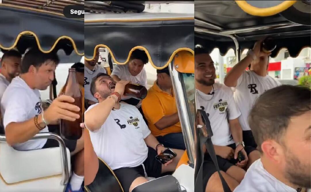 El Kikín Fonseca de nuevo fue captado echándose unas caguamas, ahora en Mazatlán. Foto: Especial