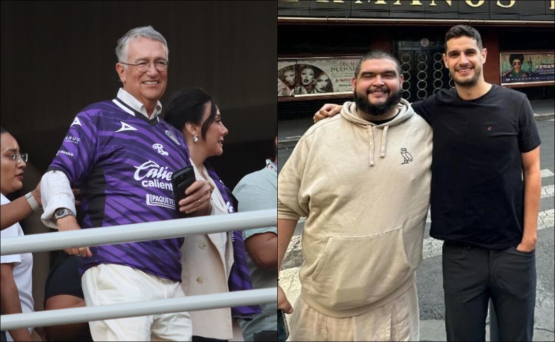 Ricardo Salinas Pliego, Iván 'La Mole' y Adrián Marcelo. FOTOS: Imago7 / Especial
