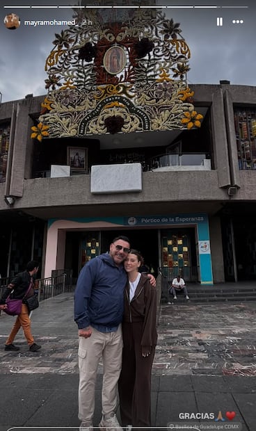 El Turco Mohamed y su hija Mayra en la Basílica de Guadalupe