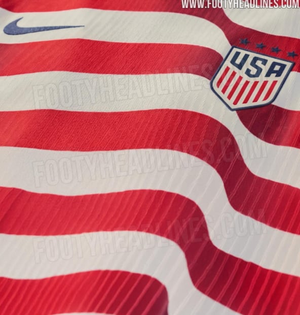 Así será el jersey de local de Estados Unidos / Foto: Captura de pantalla