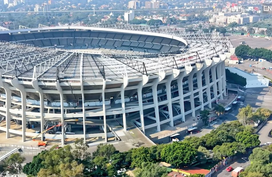 Así lucen las columnas del Coloso de Santa Úrsula. FOTO: @MXESTADIOS