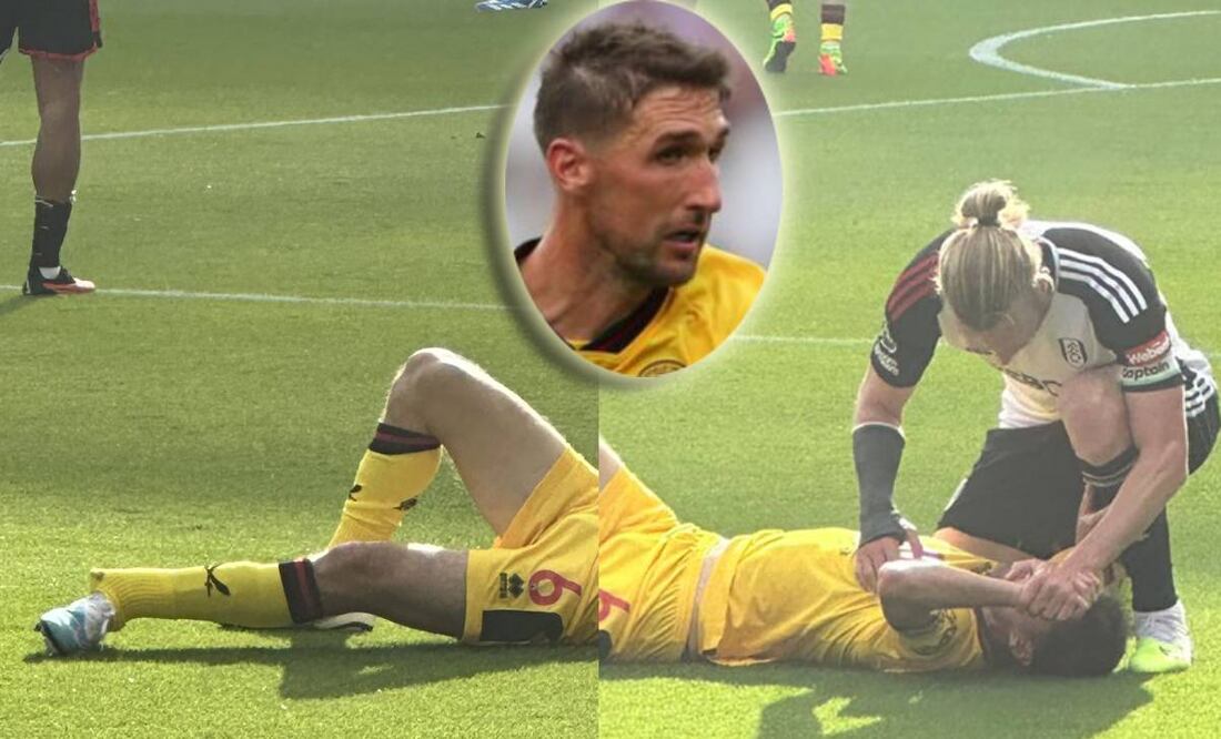 Chris Basham sufrió una escalofriante fractura en el Fulham ante Sheffield. Foto: Especial