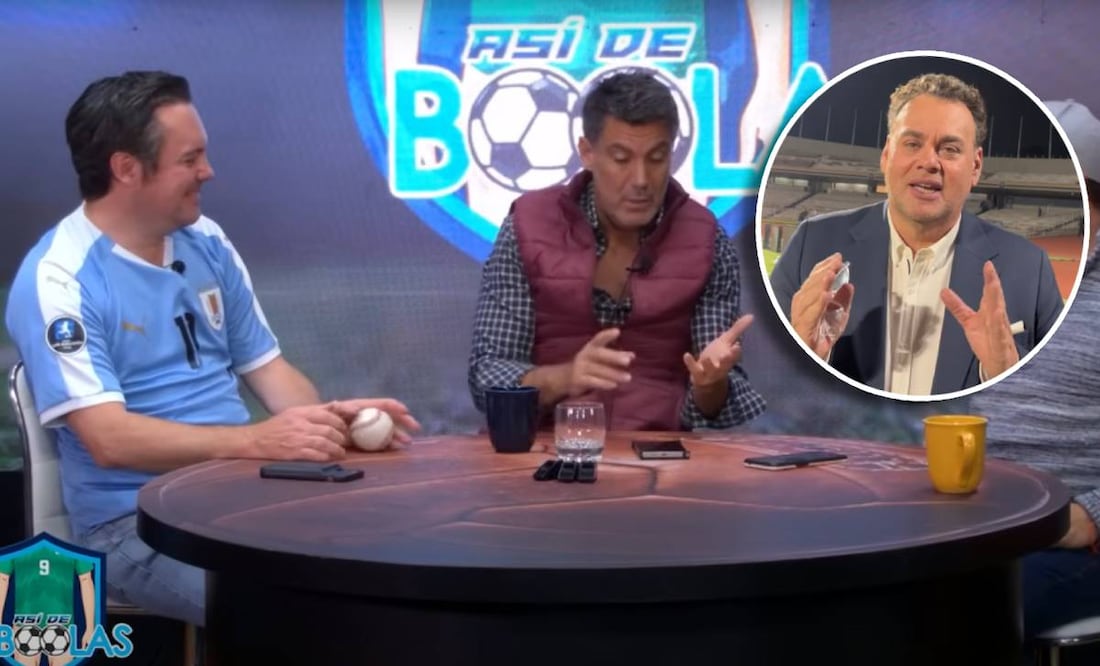 Juan Pablo Fernández y Juan Carlos Gabriel de Anda le dieron con todo a David Faitelson. FOTO: CAPTURAS