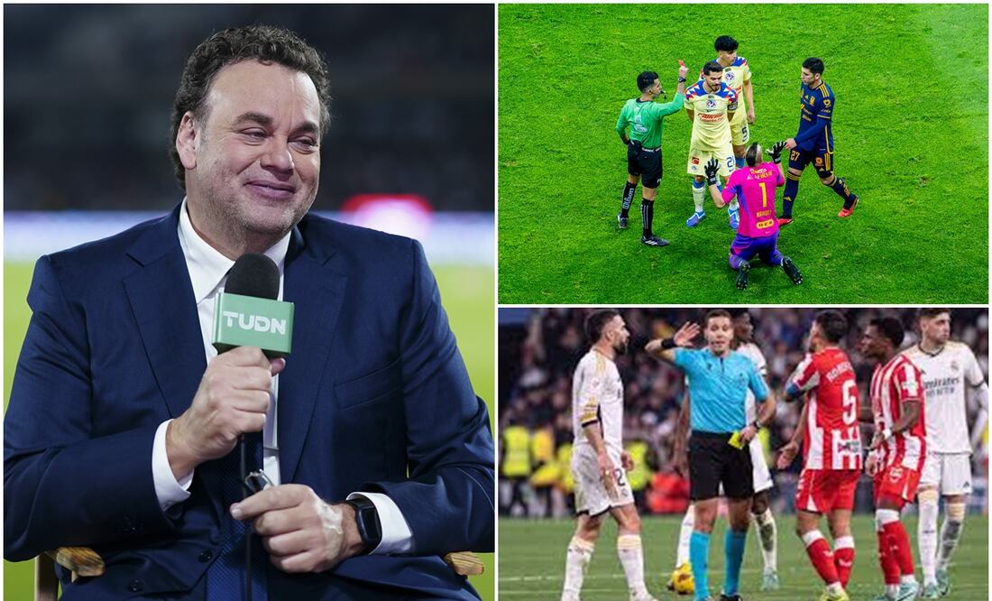 Faitelson en CU, Adonai Escobedo en Final América-Tigres y Árbitro Real Madrid-Almería / FOTOS: Imago7 y AP
