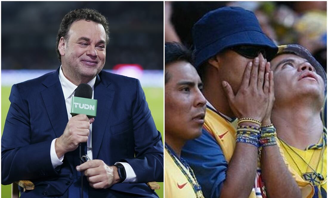 David Faitelson y aficionados del América llorando / FOTOS: Imago7
