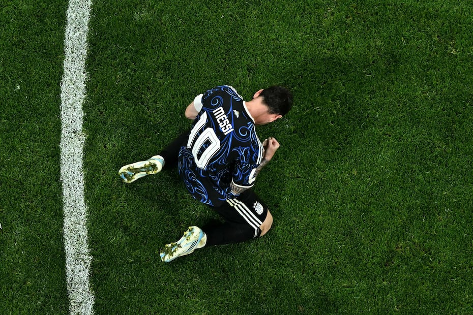 Lionel Messi en festejo, tras avanzar con la selección de Argentina a la final del Mundial de 2026 - Foto: AFP