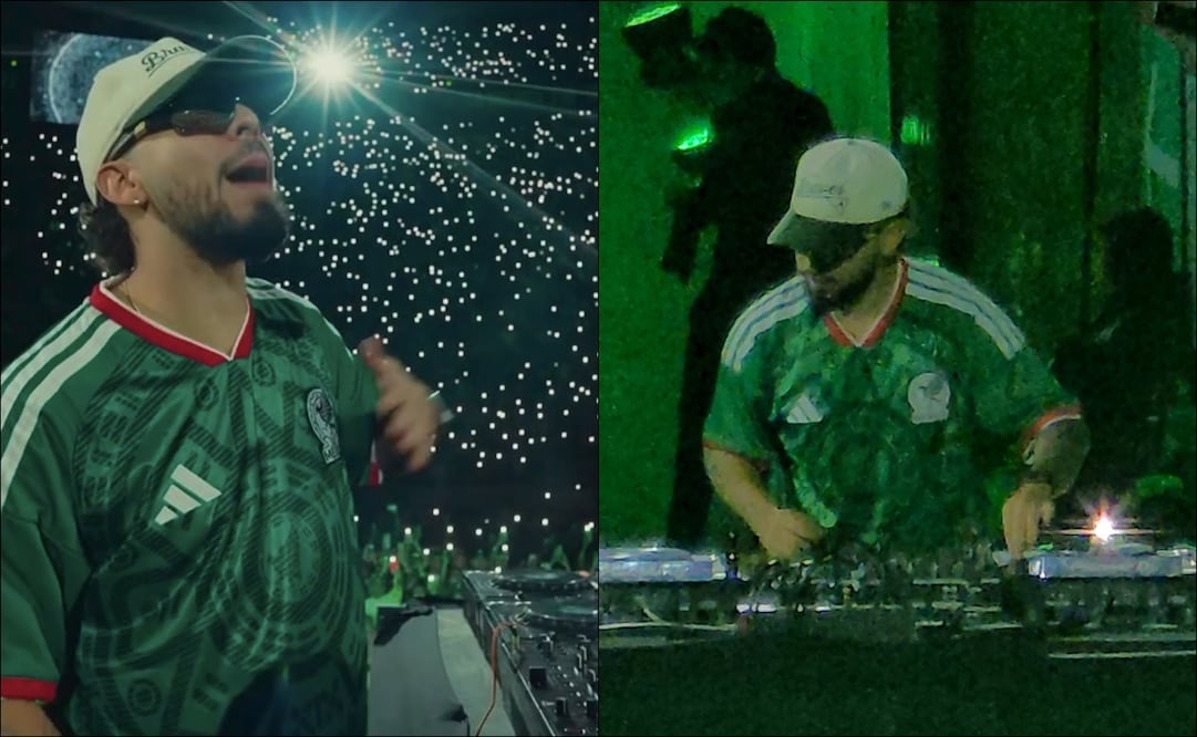 Jersey de la Selección fue filtrado durante el concierto de Feid en la Plaza México. FOTO: Capturas