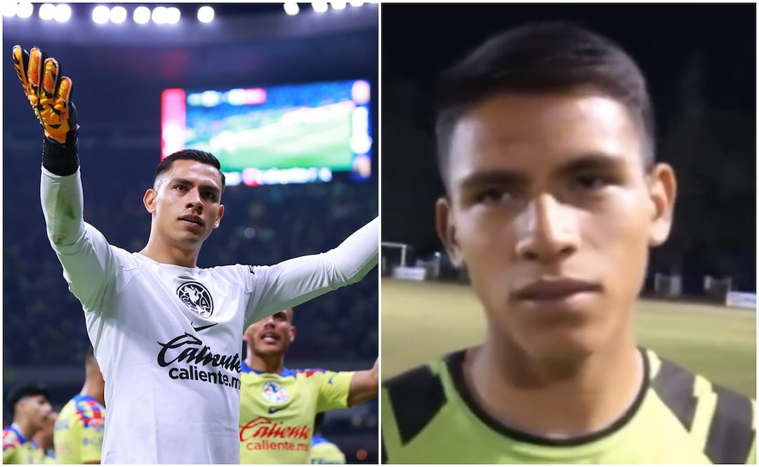 Luis Ángel Malagón con América y jugando en el llano / FOTOS: Imago7 y captura