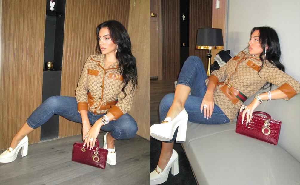 Georgina Rodríguez posando. Fuente: Instagram @georginagio