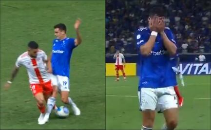 ¡Escalofriante lesión! Dinenno sufrió tremendo choque con el Cruzeiro que lo alejará de las canchas