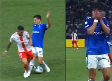 ¡Escalofriante lesión! Dinenno sufrió tremendo choque con el Cruzeiro que lo alejará de las canchas