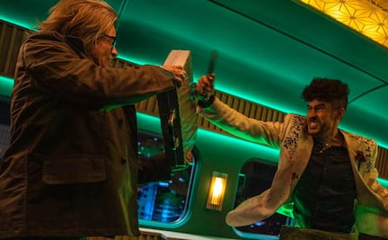 Brad Pitt y Bad Bunny se agarran a golpes en la película “Bullet Train”
