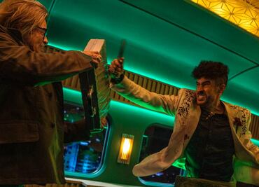 Brad Pitt y Bad Bunny se agarran a golpes en la película “Bullet Train”